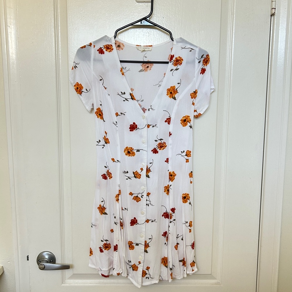 Orange Floral Dress
